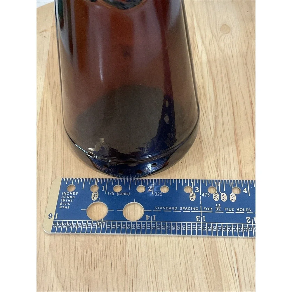 Vintage Mrs. Butterworth Amber Brown Glass Syrup Bottle 8.25 Inch